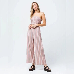 Roxy Midnight Avenue Striped Lounge Beach Pants size small